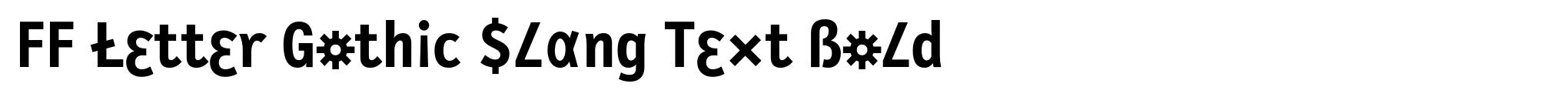 FF Letter Gothic Slang Text Bold image